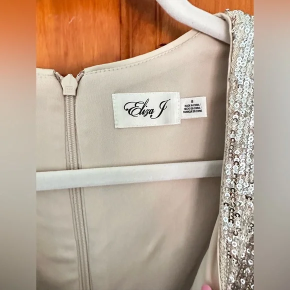 Sequined long Eliza J evening gown - Picture 2 of 6